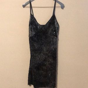 ZARA Navy Blue mini Sequin Dress